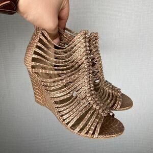 Zigi Soho | Snakeskin Animal Print‎ Wedge 6 Strappy